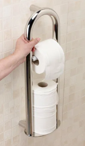 Spa Toilet Roll Holder / Integrated Grab Rail