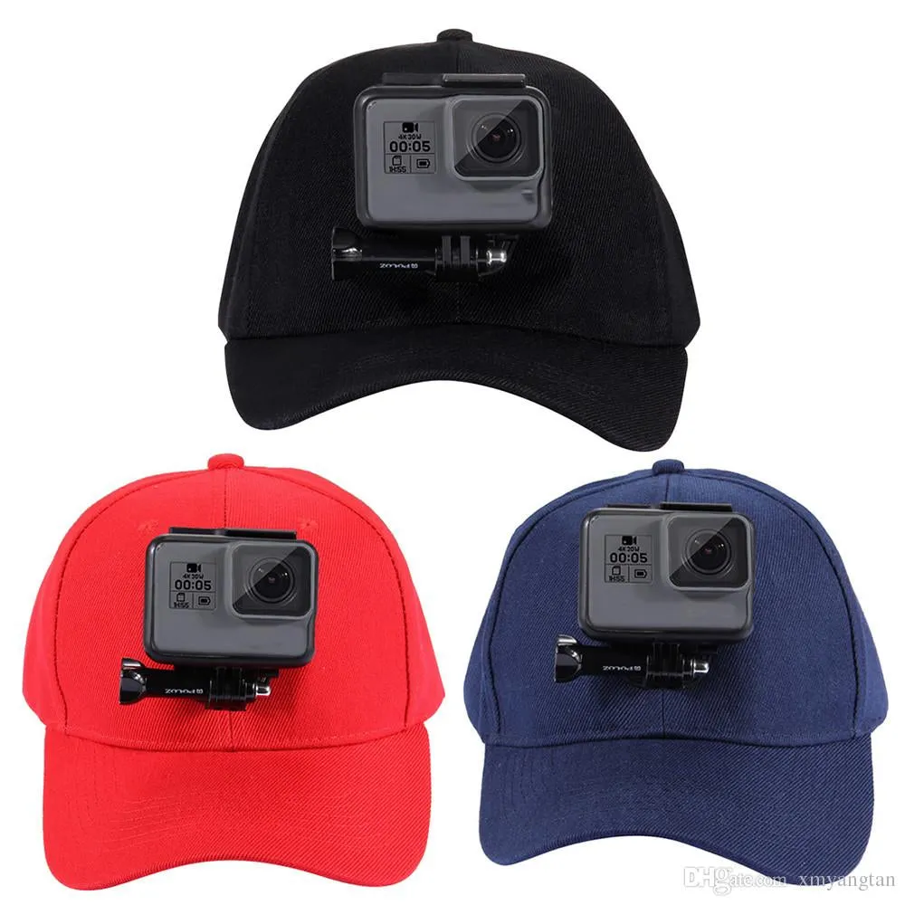 Sport camera GoPro Accessories Canvas Baseball Hat Cap W/ J-Hook Buckle Mount Screw for GoPro HERO5 HERO4 Sessio