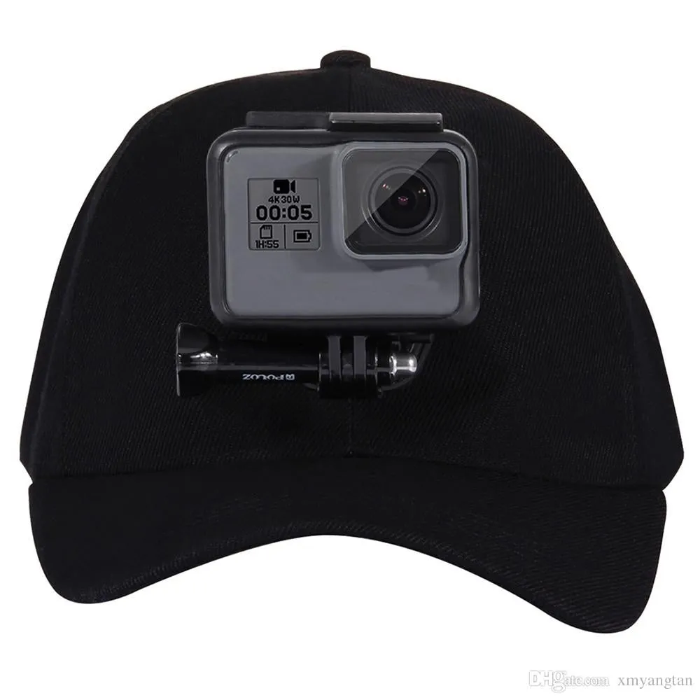 Sport camera GoPro Accessories Canvas Baseball Hat Cap W/ J-Hook Buckle Mount Screw for GoPro HERO5 HERO4 Sessio