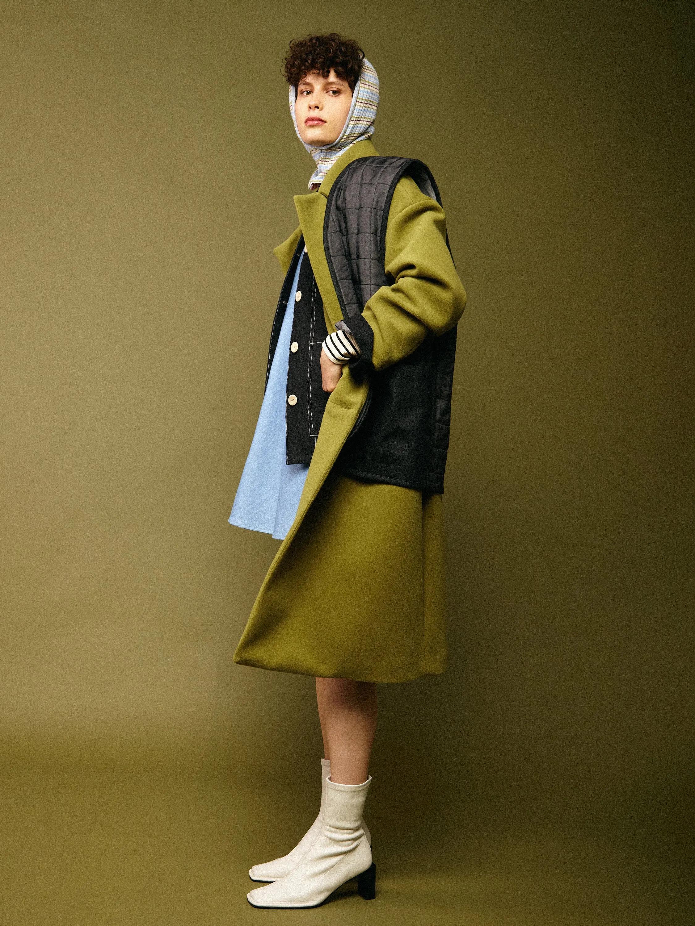 STANDARD matcha wool coat