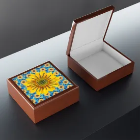 Sunflower Affirmation Jewelry Box