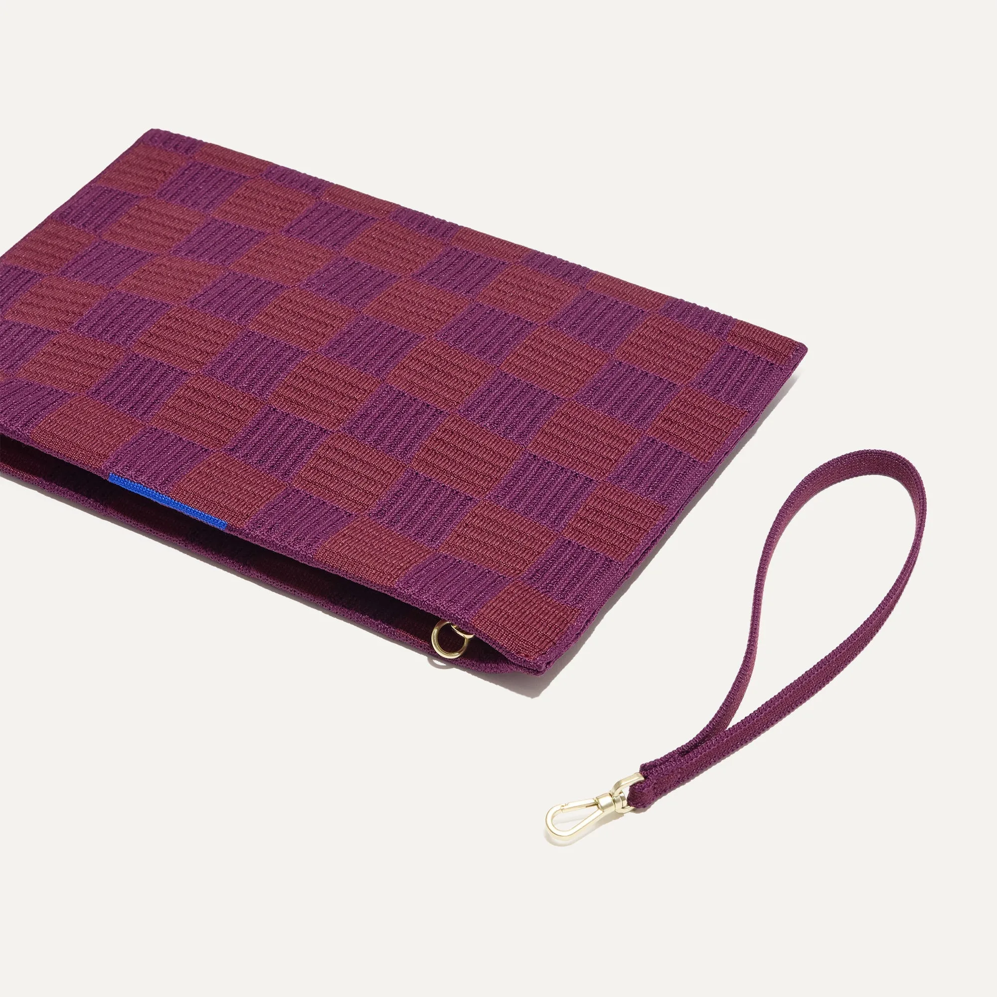 The Wristlet - Checker Plum