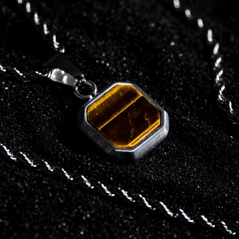 Tigers Eye Pendant - Silver