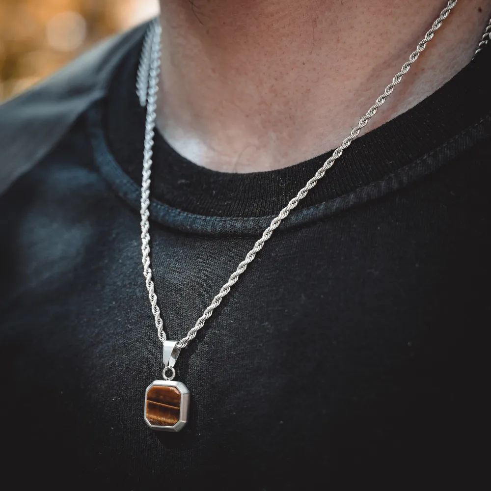 Tigers Eye Pendant - Silver