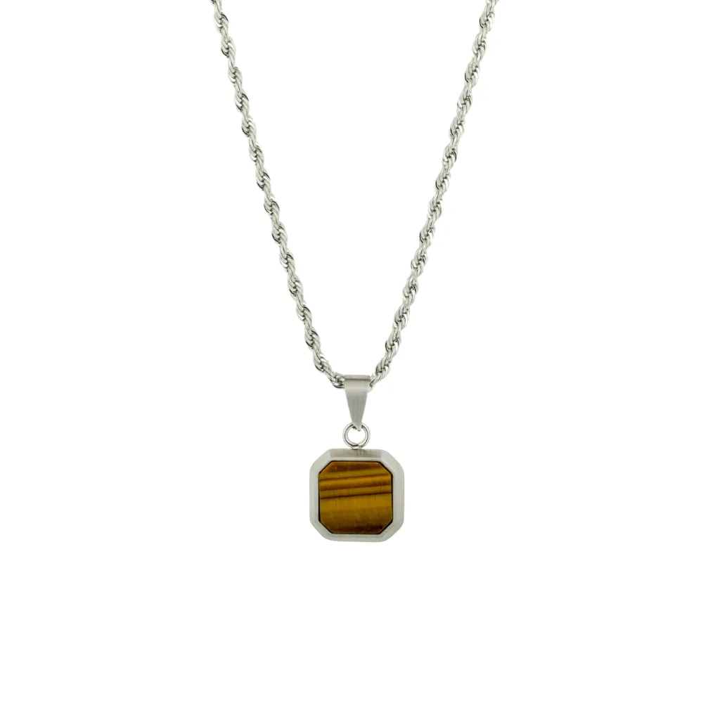 Tigers Eye Pendant - Silver