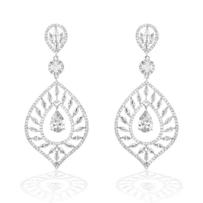 Unique Marquise Layered Earrings in CZ