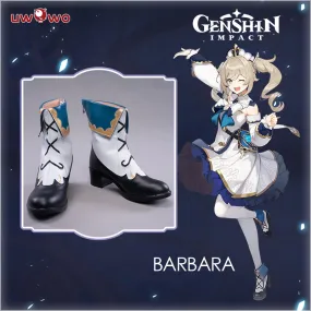 Uwowo Game Genshin Impact Barbara Shining Idol Deaconess Cosplay Shoes