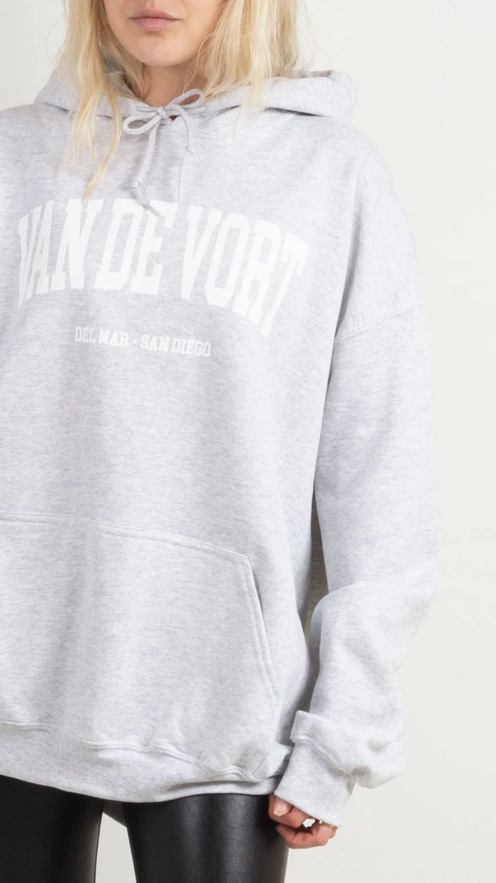 Van De Vort Collegiate Hoodie - Ash/White