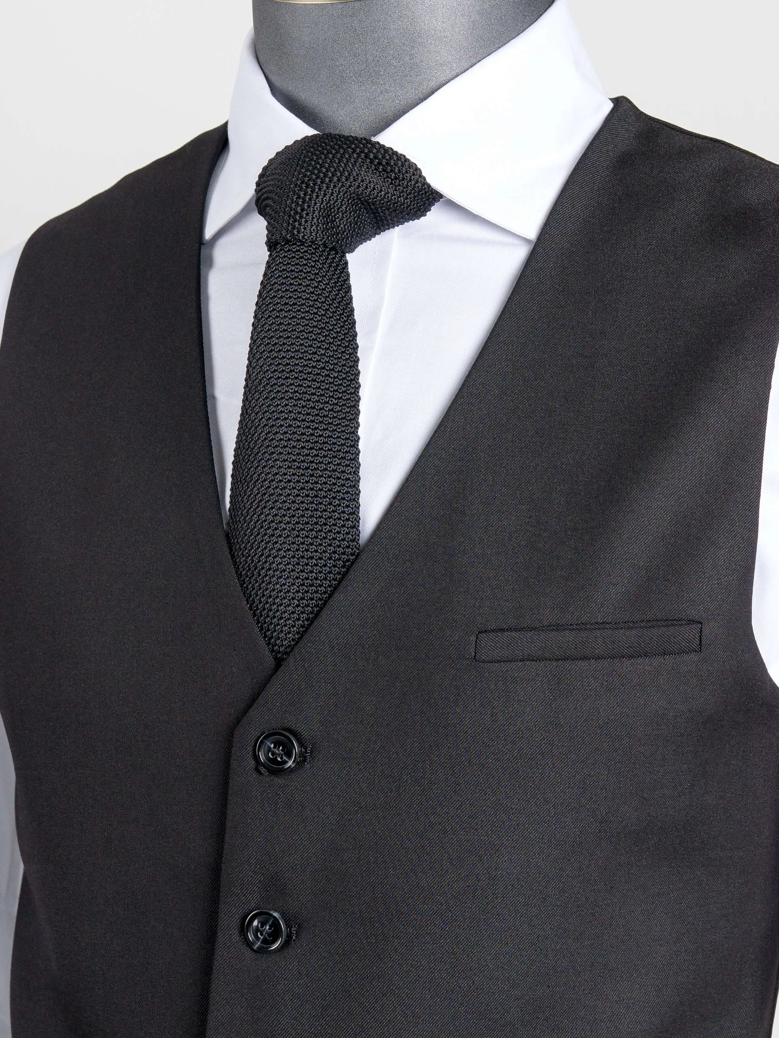 Vest - Deep Black Plain