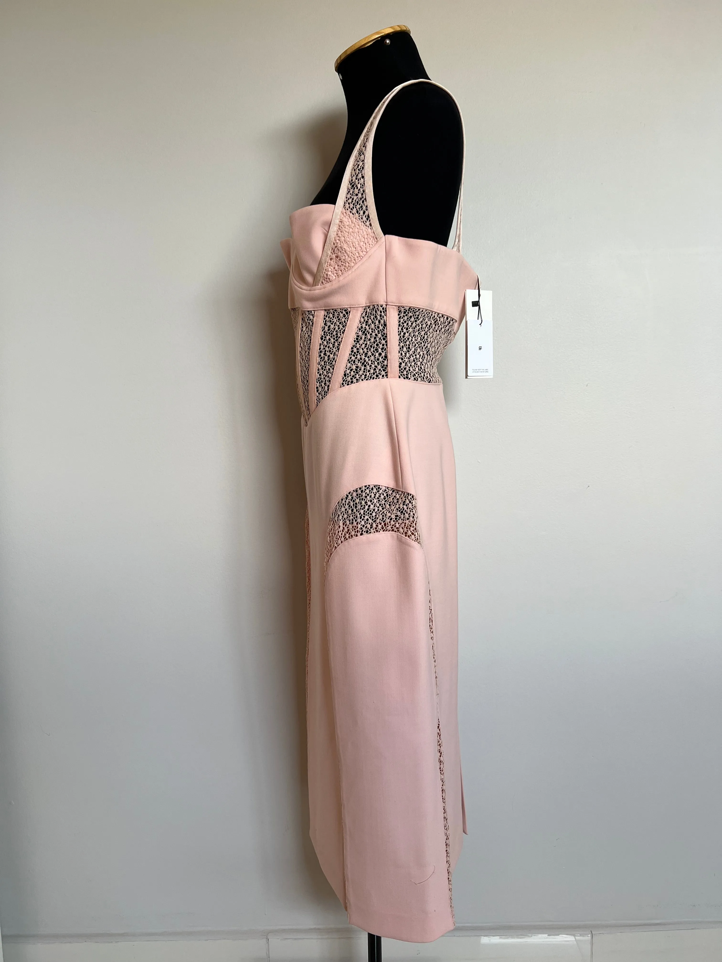 Vestido Dion Lee Rose com Renda.