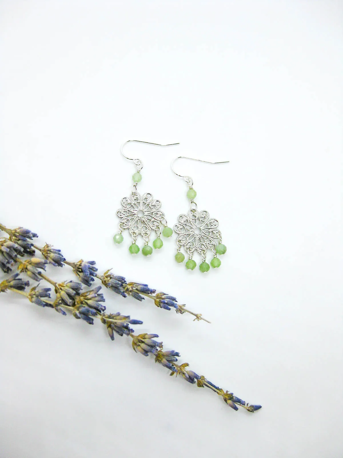 Willow: Jade Earrings - e714