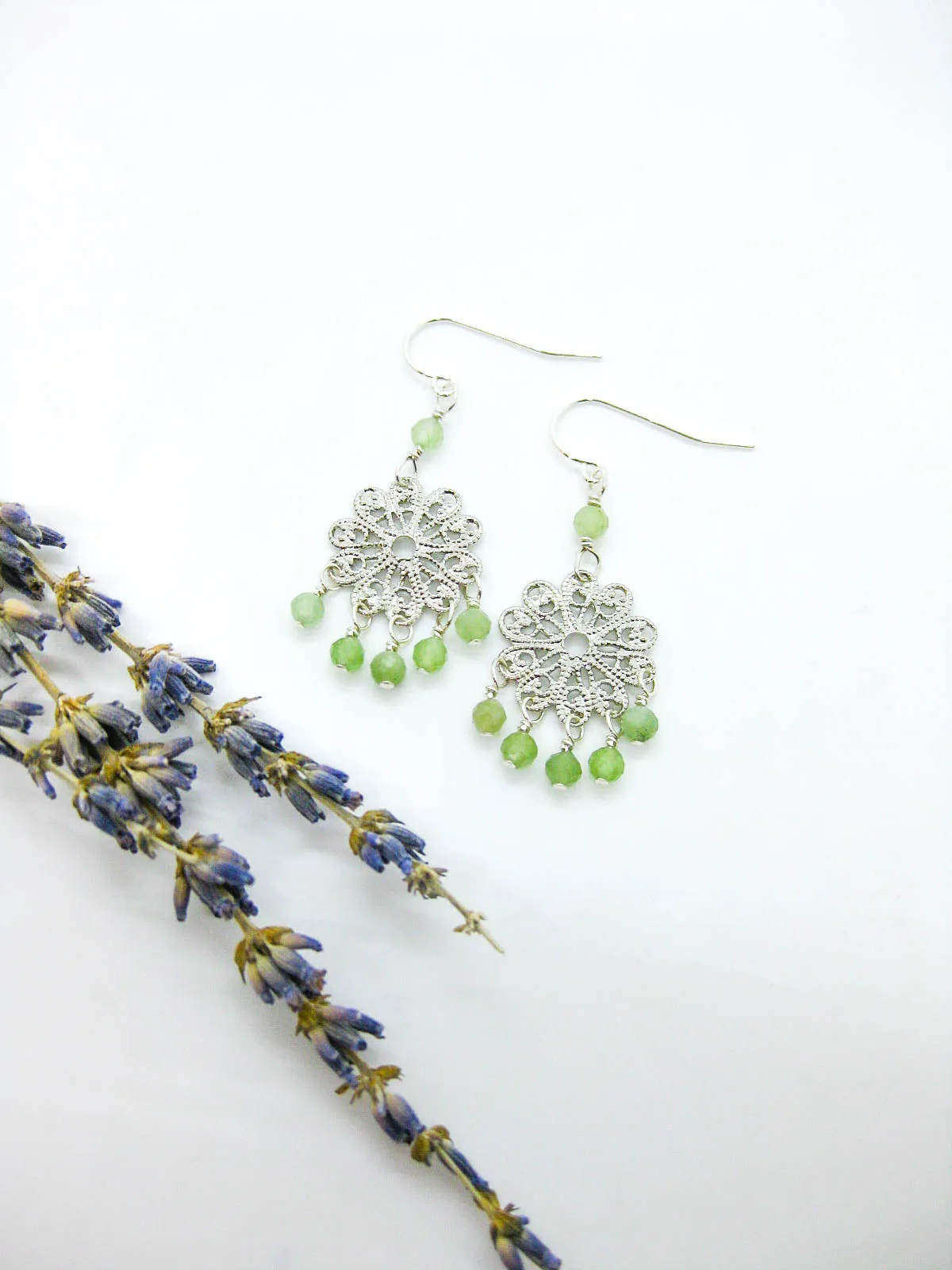 Willow: Jade Earrings - e714