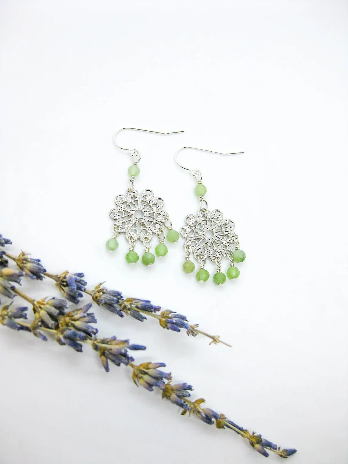 Willow: Jade Earrings - e714