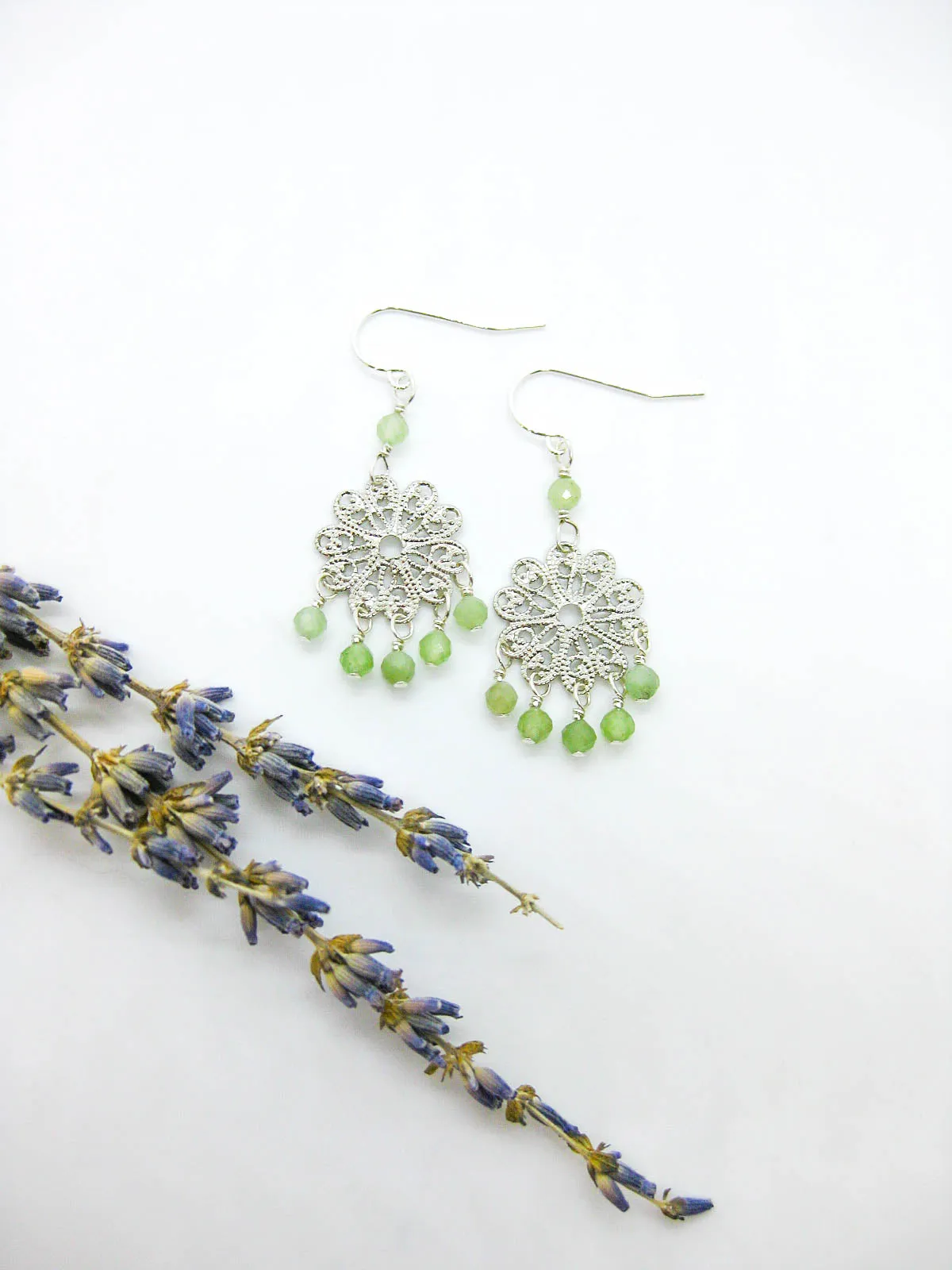 Willow: Jade Earrings - e714