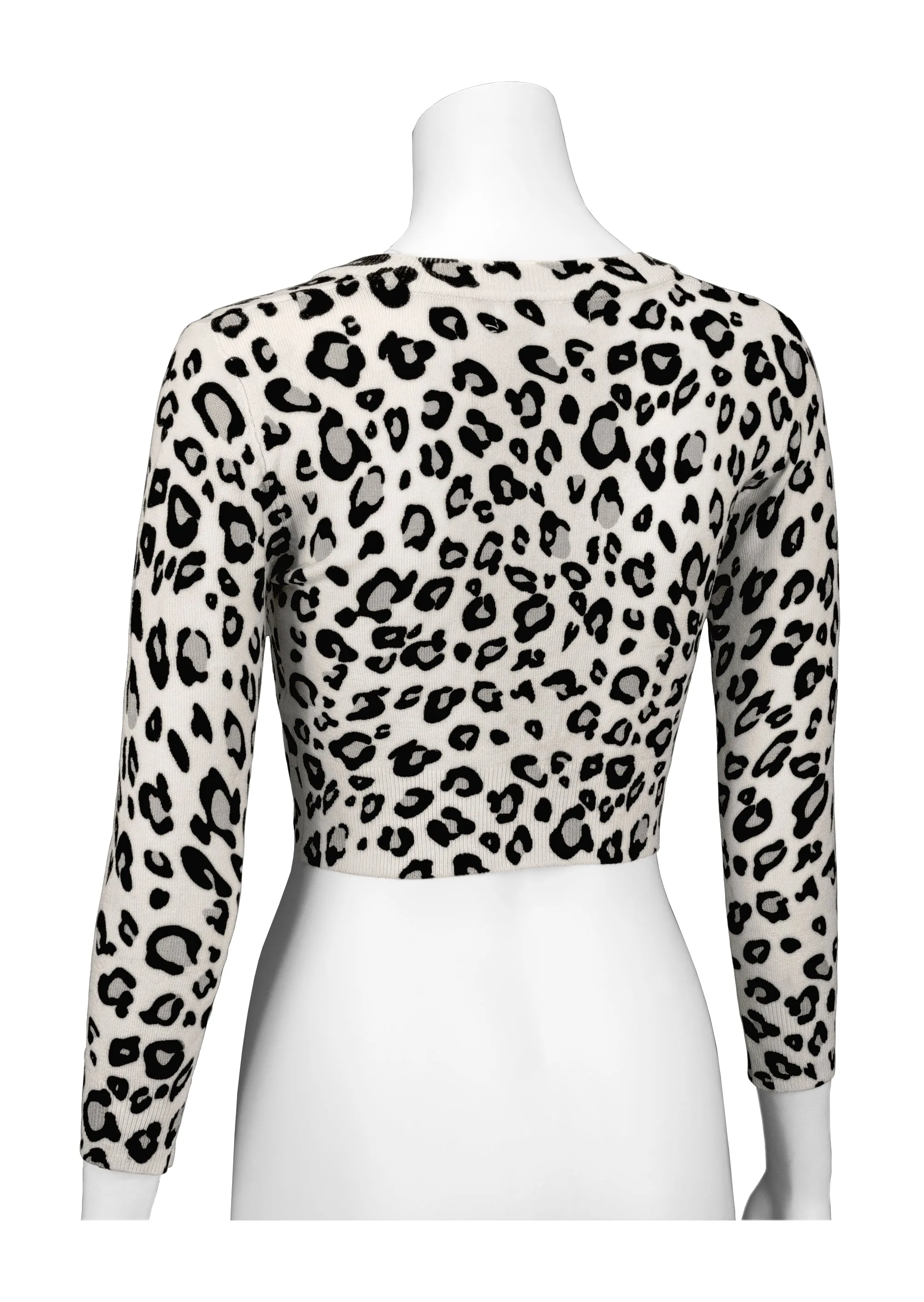 Women's Cropped 3/4 Sleeve Bolero Leopard Print Cardigan Sweater CO129LEO (S-XL)