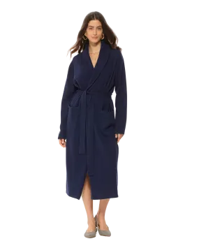 Women's Pure Cashmere Knit Robe, Blue Color