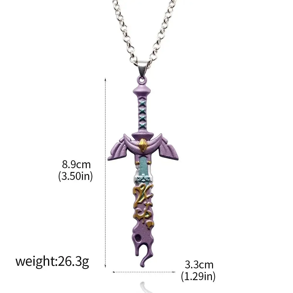 Zelda Master Sword Keychain - Metal Pendant Key Ring for Cosplay  Collectors