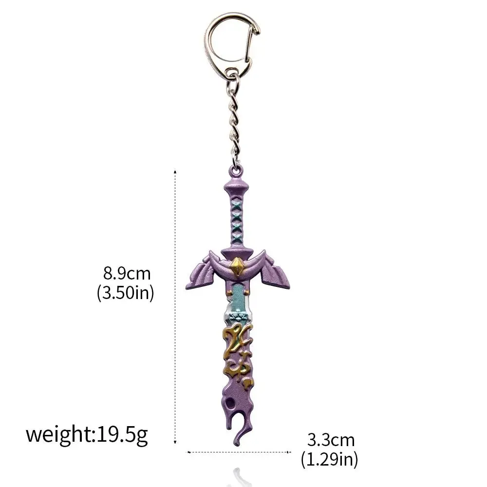 Zelda Master Sword Keychain - Metal Pendant Key Ring for Cosplay  Collectors