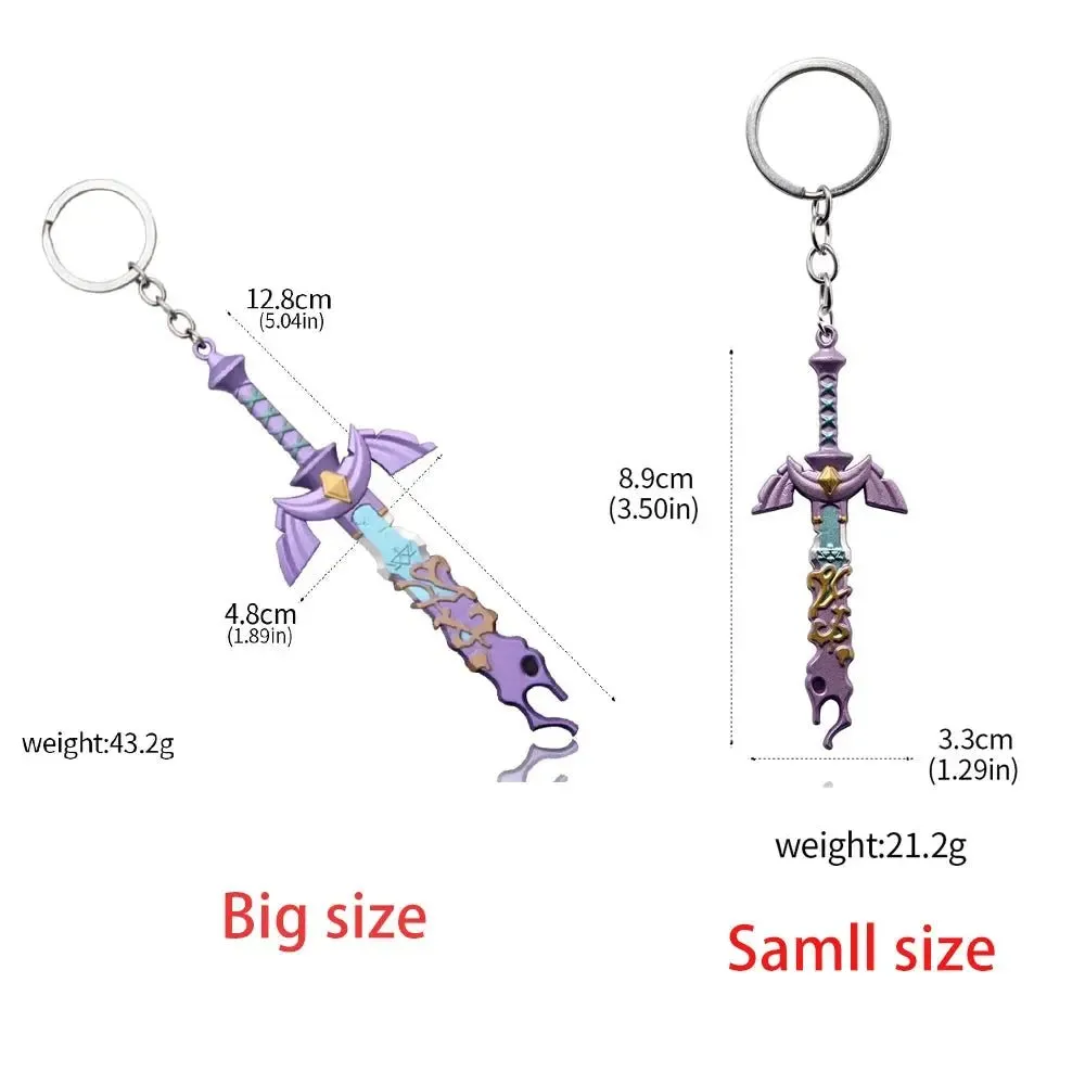 Zelda Master Sword Keychain - Metal Pendant Key Ring for Cosplay  Collectors