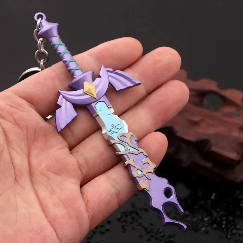 Zelda Master Sword Keychain - Metal Pendant Key Ring for Cosplay  Collectors