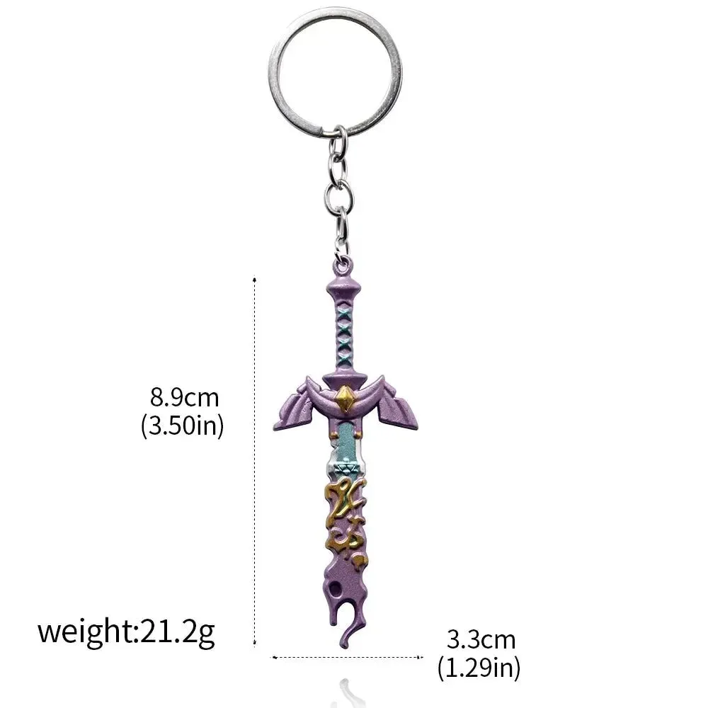 Zelda Master Sword Keychain - Metal Pendant Key Ring for Cosplay  Collectors