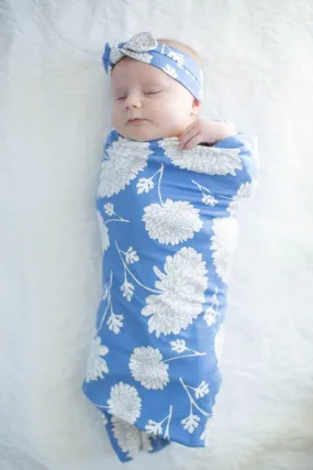 Zoe Floral Swaddle Blanket & Headband